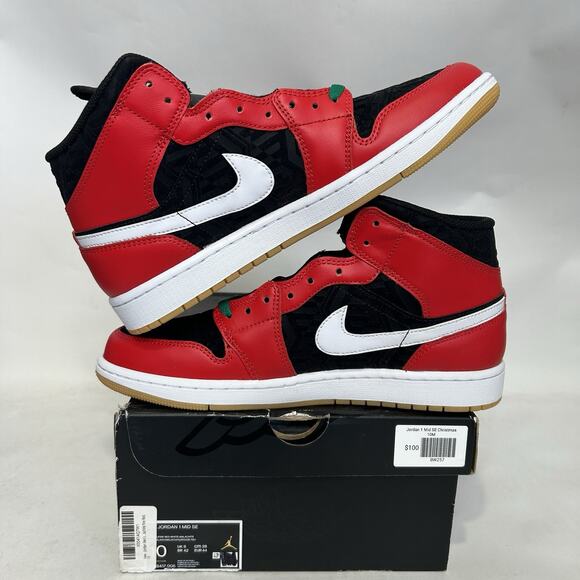 Nike Air Jordan 1 Mid SE “Christmas/Black Fire Red White”